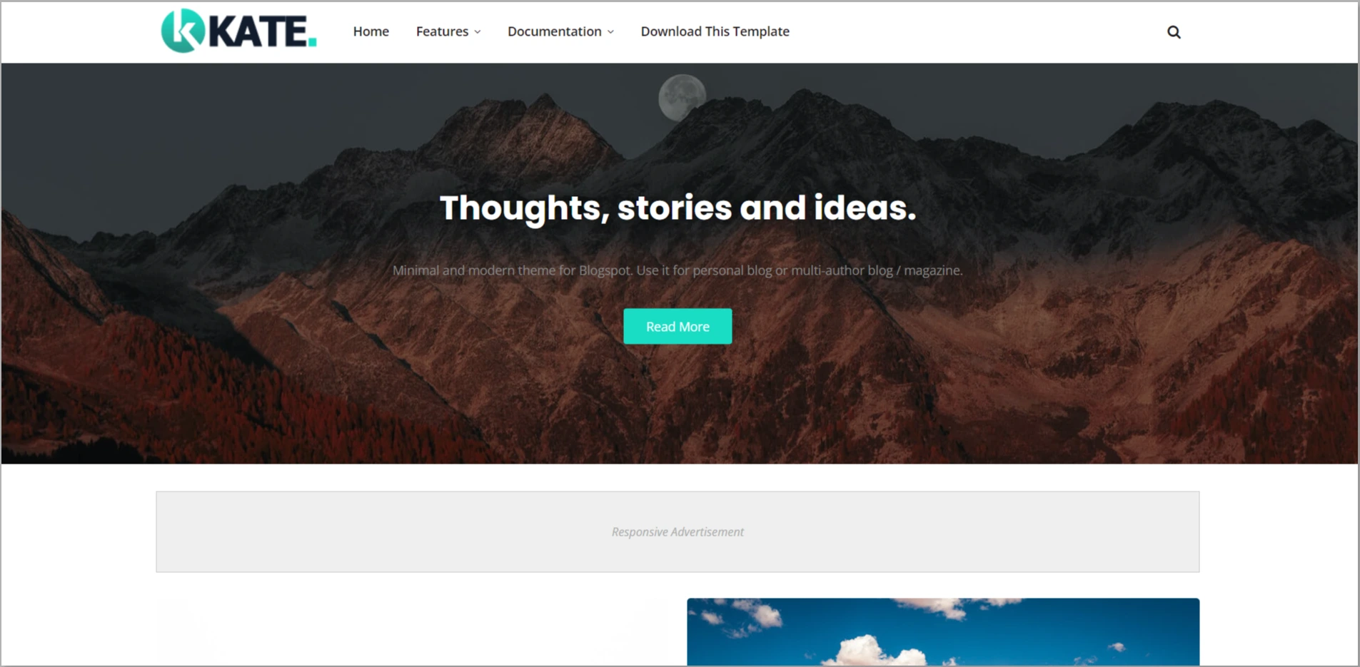 Kate WordPress theme