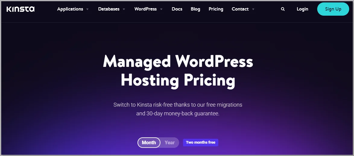 Kinsta hosting service