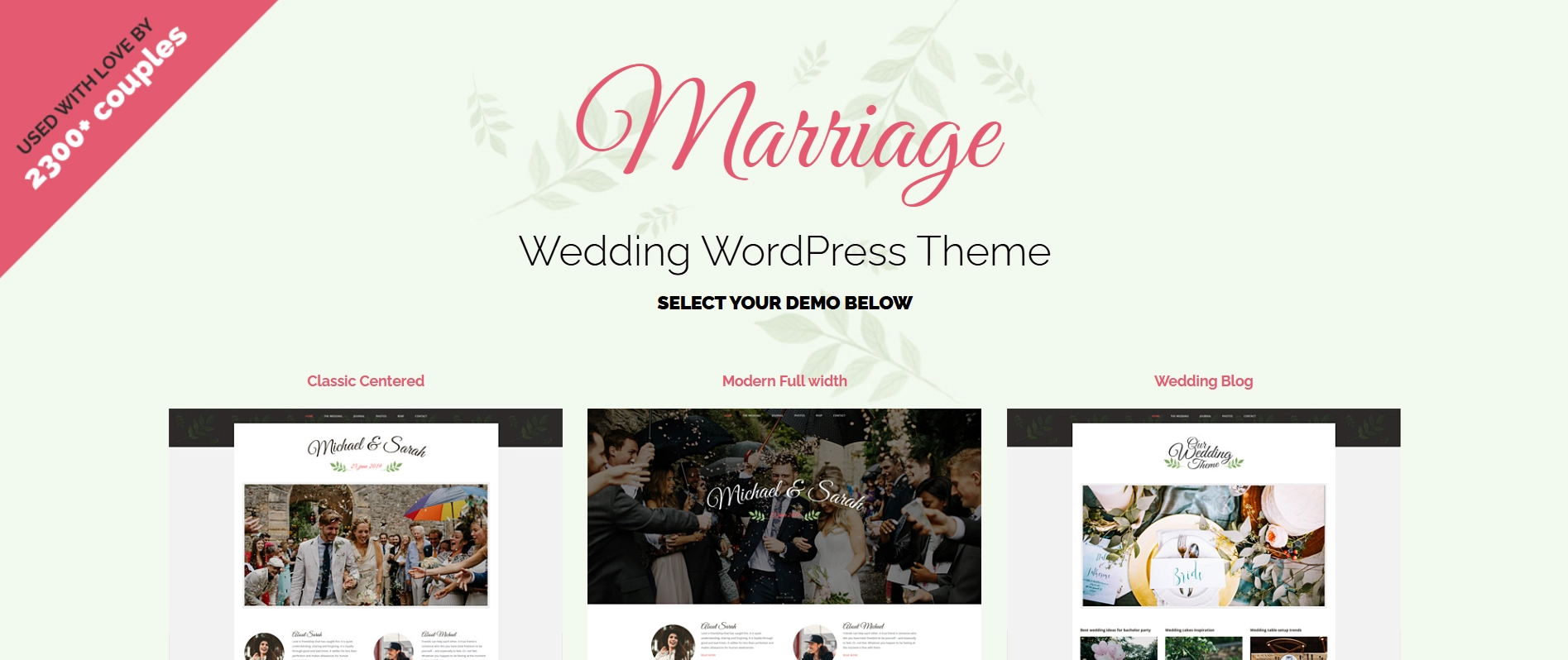 Marriage wedding theme