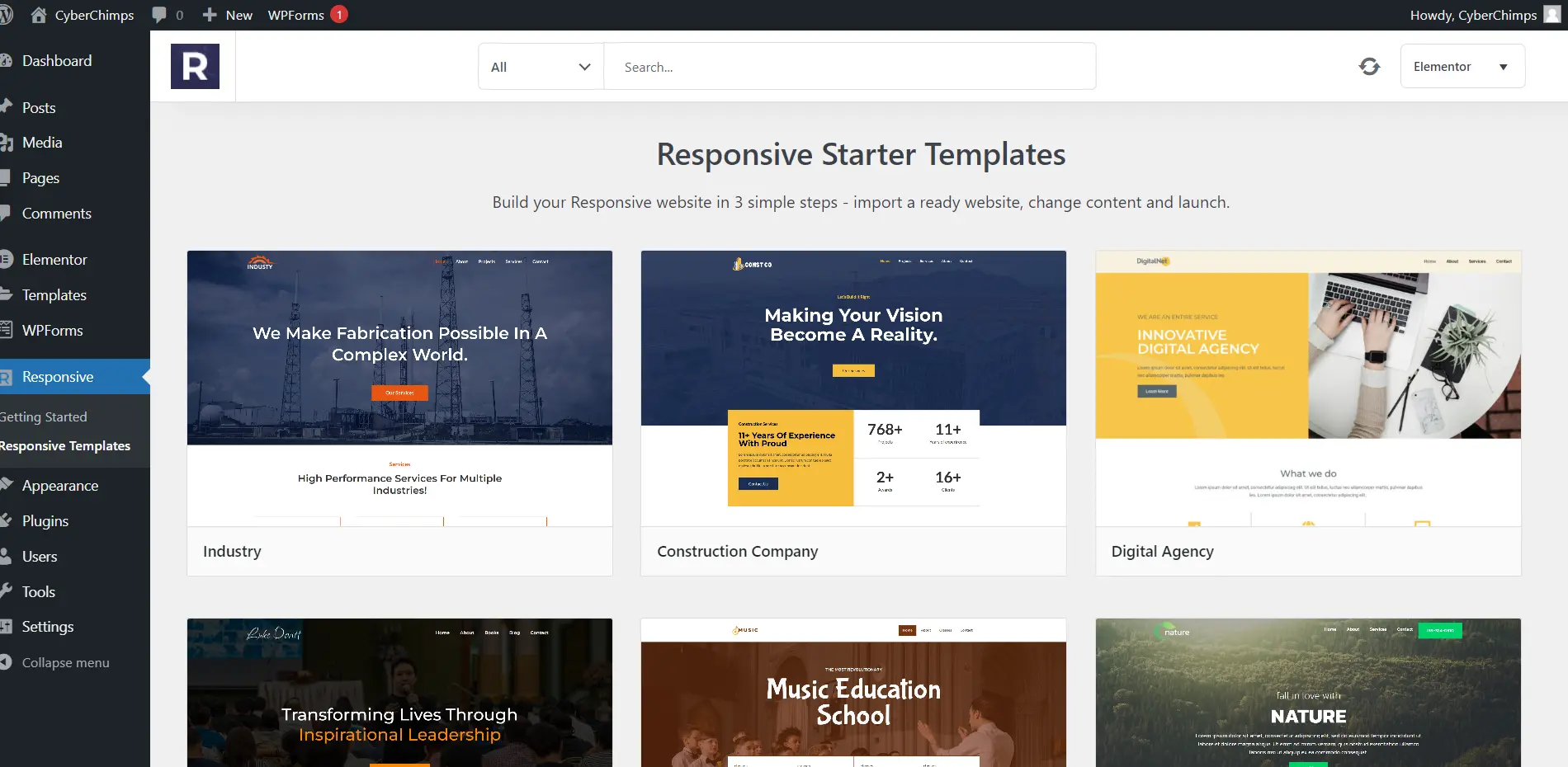 Responsive Starter Templates