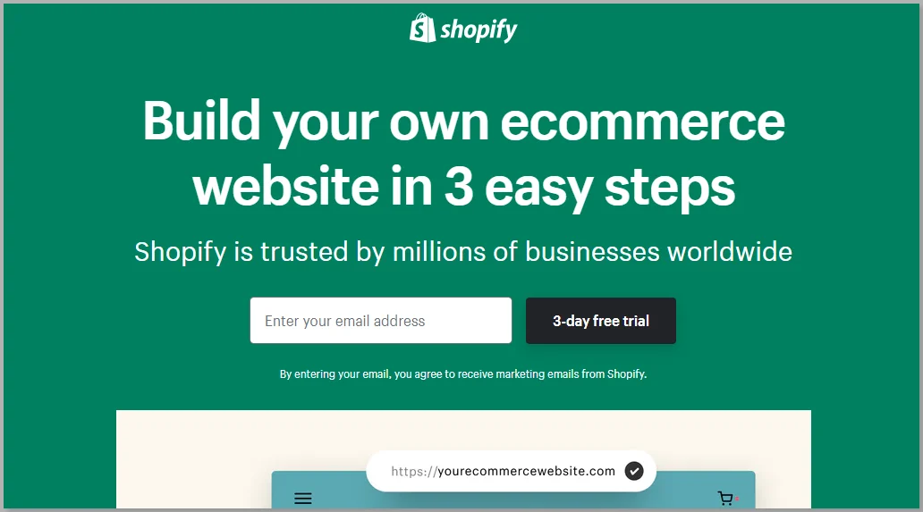 Shopify content management system platform