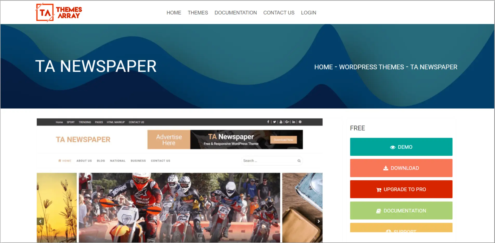 TA Newspaper WordPress Theme