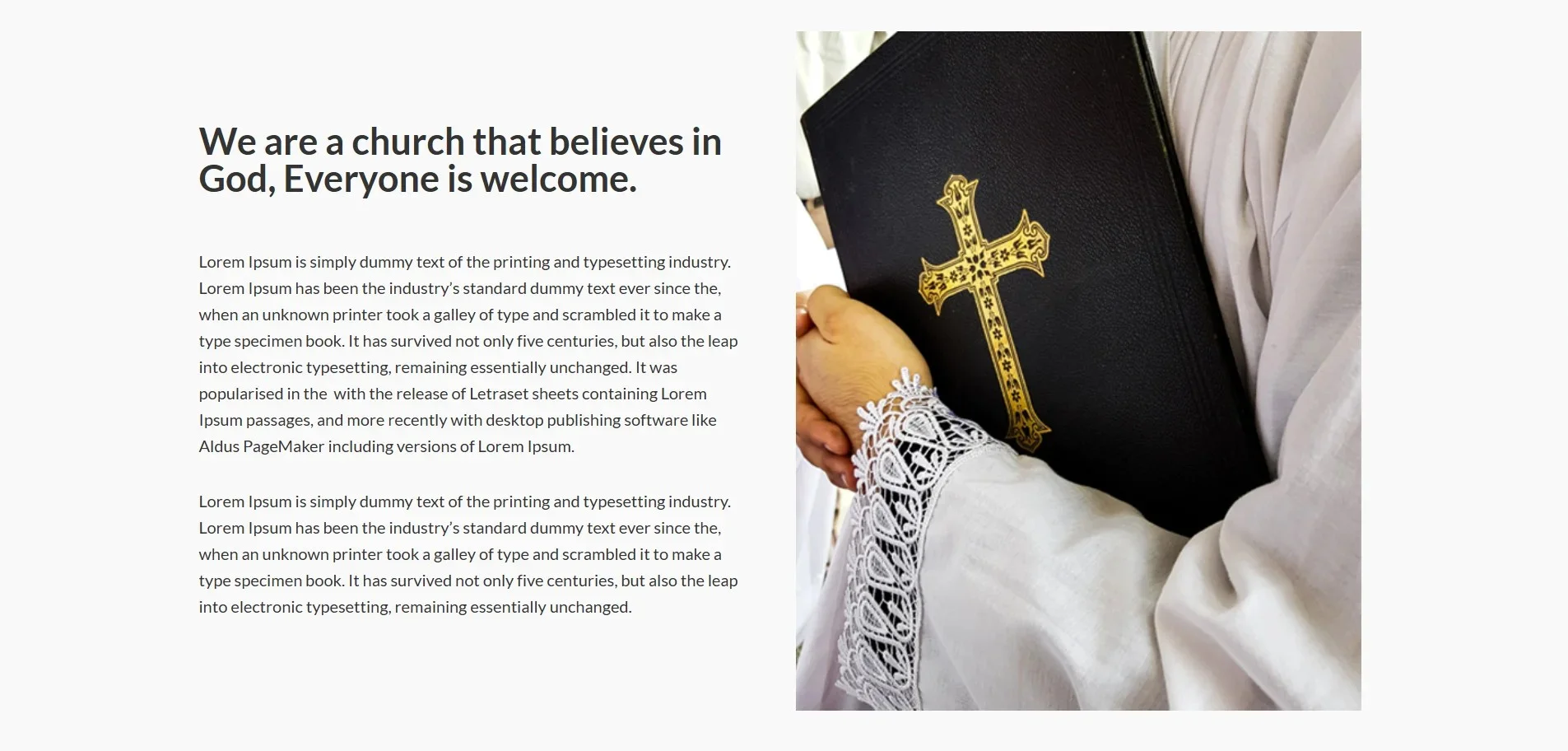 Church About page