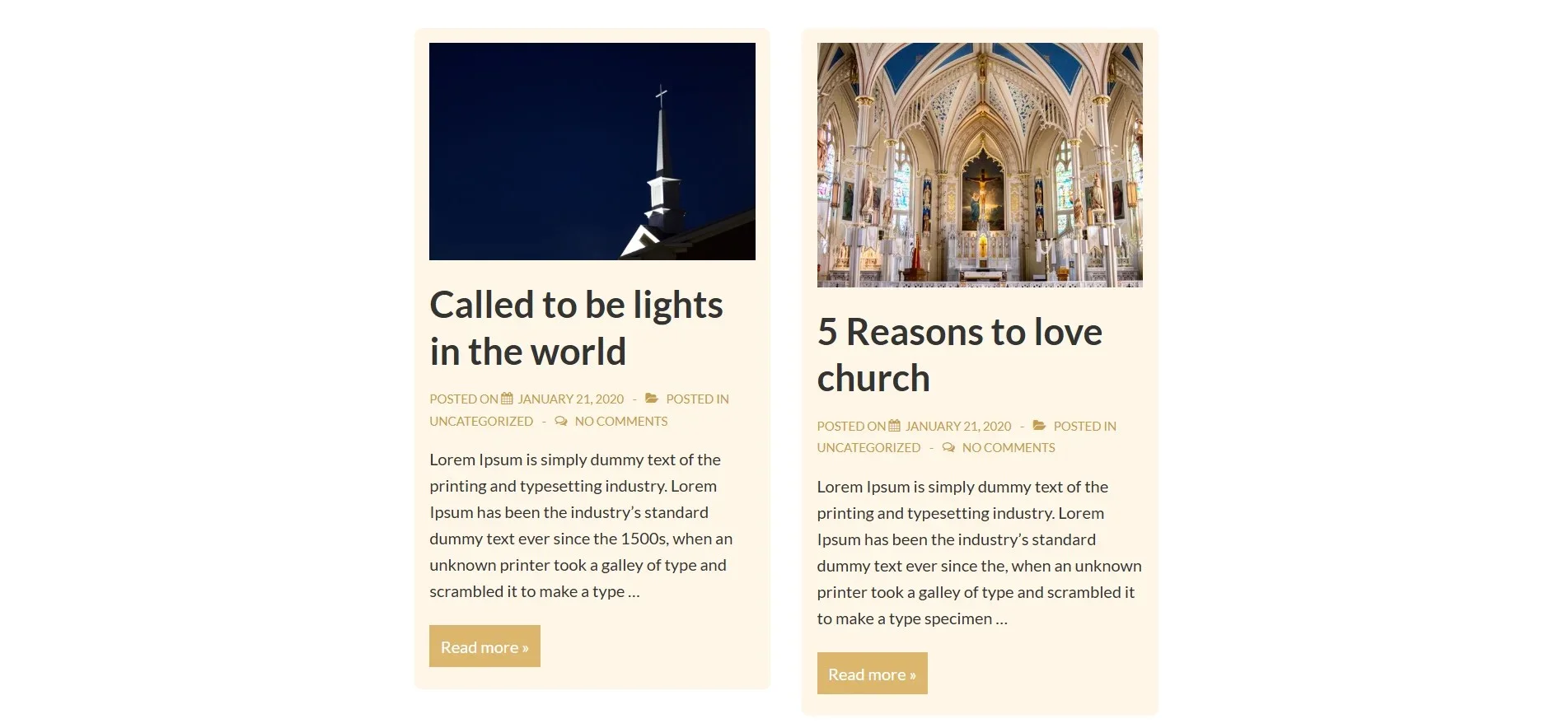 Church Blogs archive page