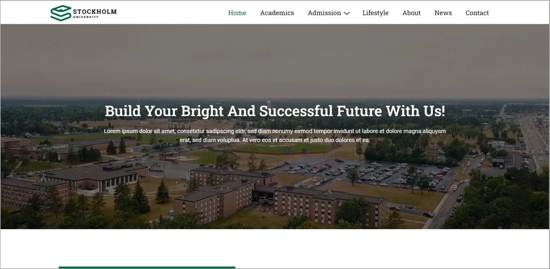 College starter template