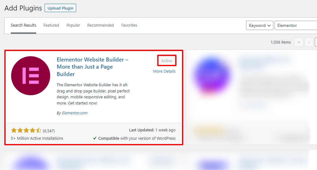 Elementor page builder to build a WordPress website