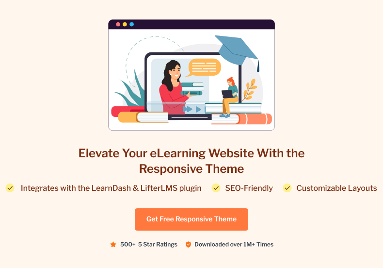 Elevate your eLearning website with the Responsive theme