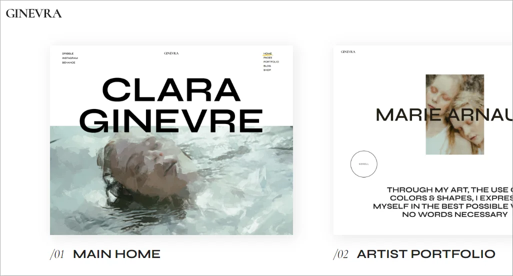 Ginevra artist theme