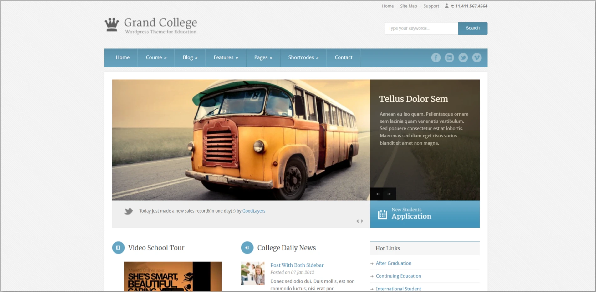 Grand college theme