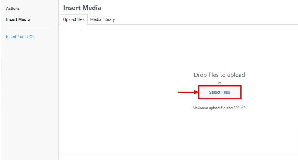 Select the file you want to upload