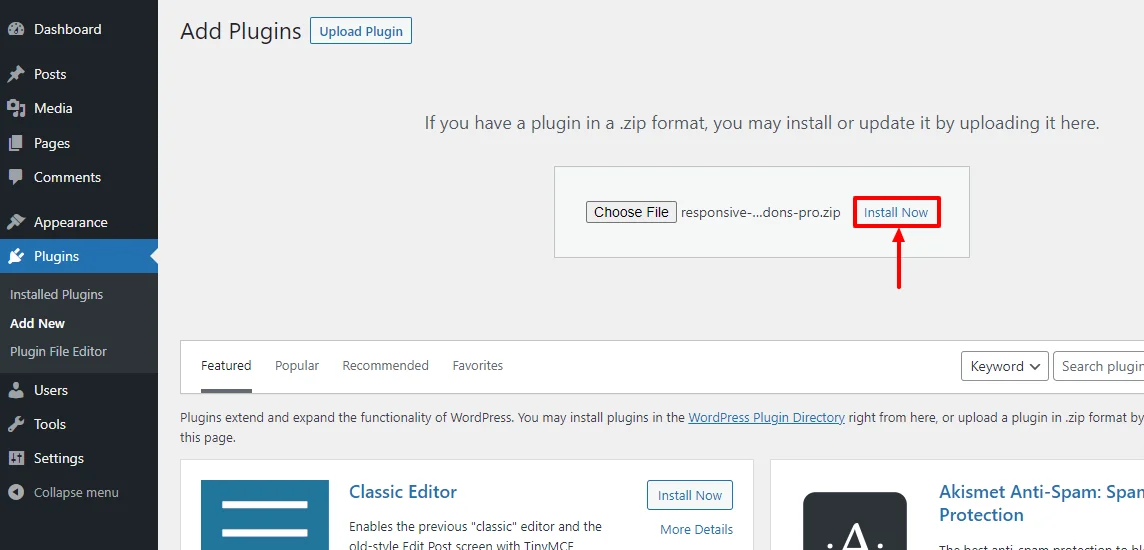 Install Responsive Elementor Addons plugin