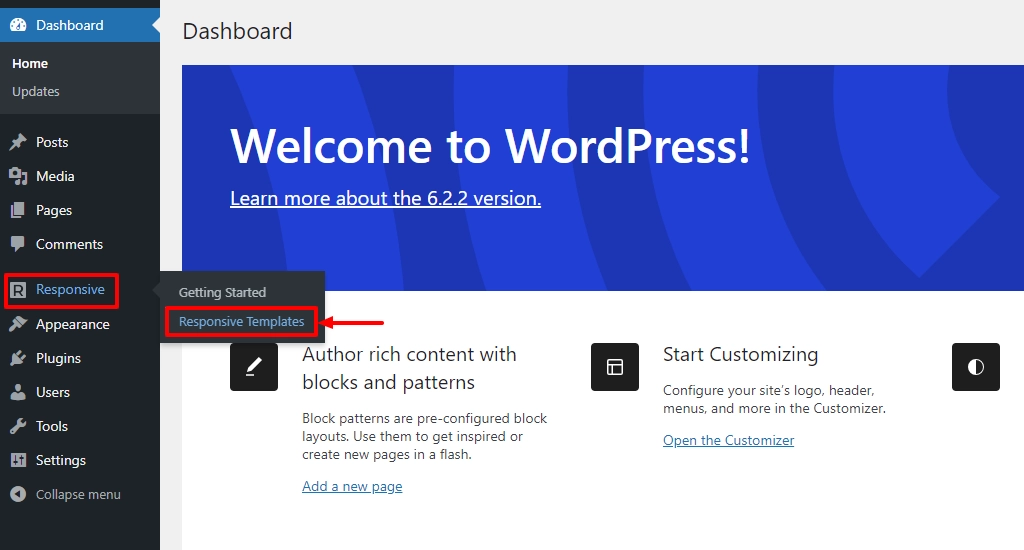 Responsive Templates for building a website