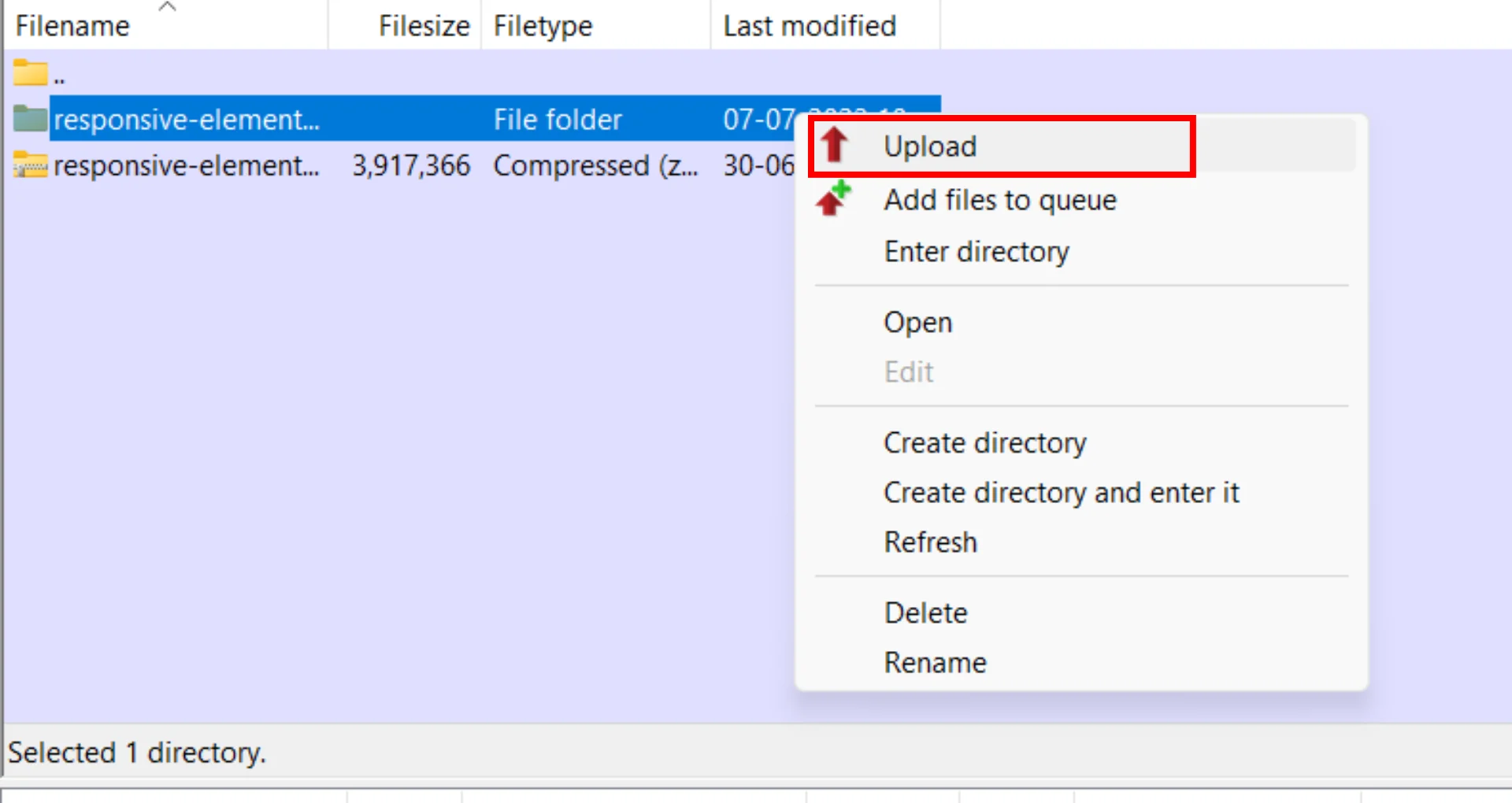 Upload the plugin file