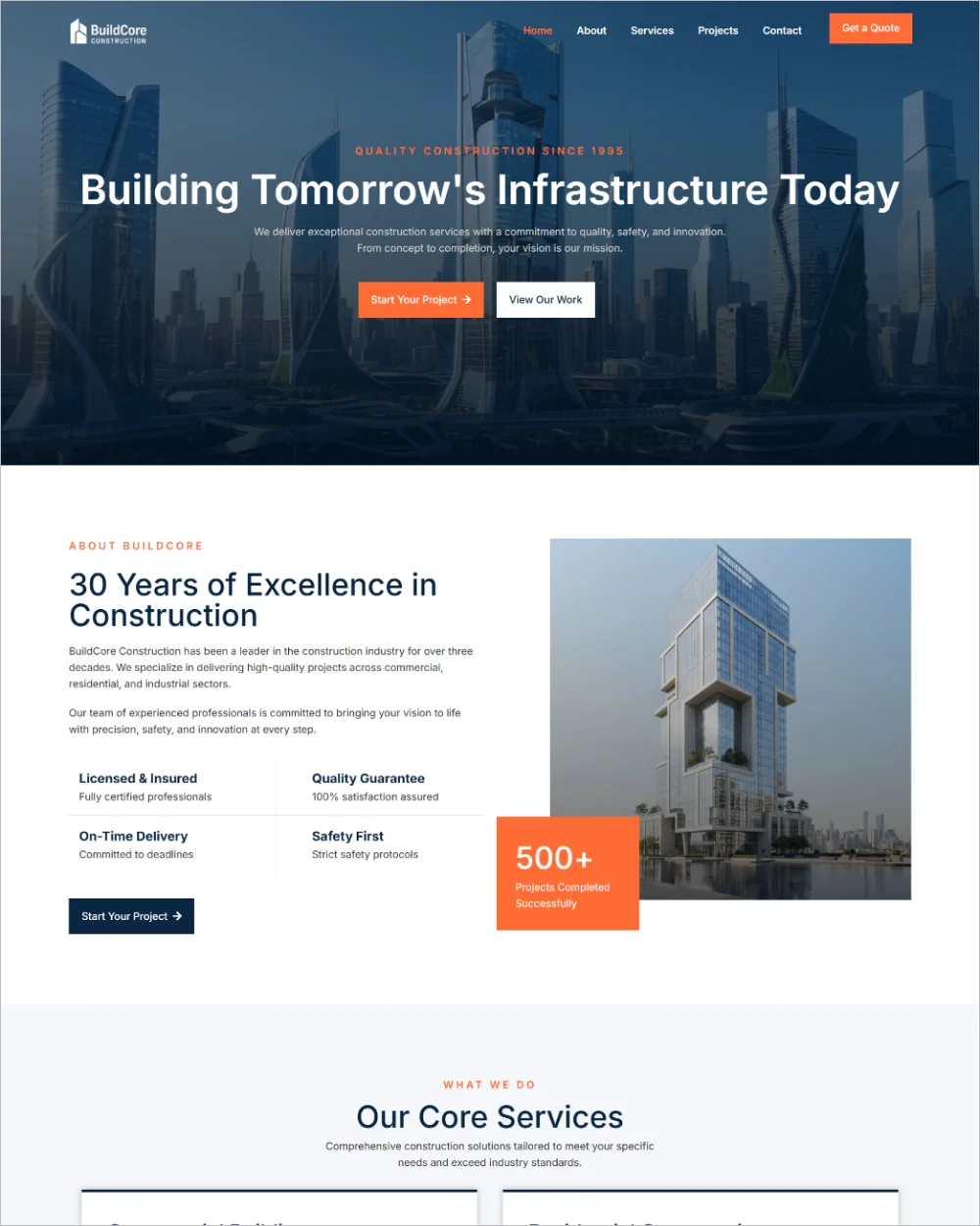 Construction WordPress Template