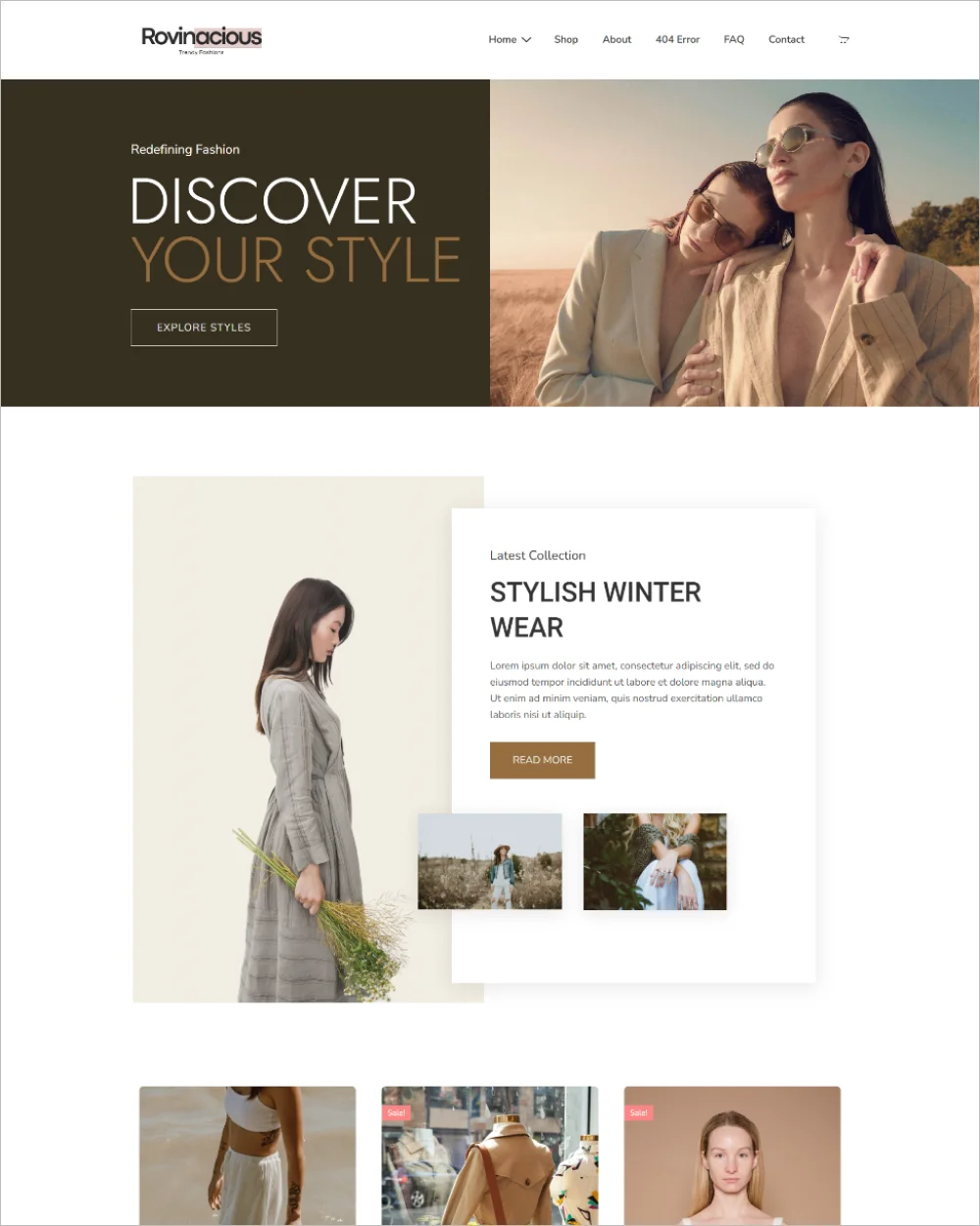 eCommerce Fashion WordPress Website Template