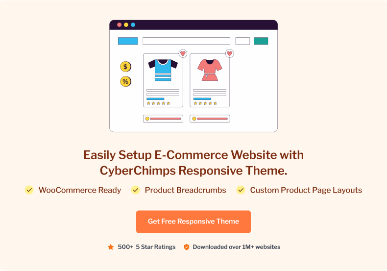 Create eCommerce websites with Cyberchimps Responsive theme