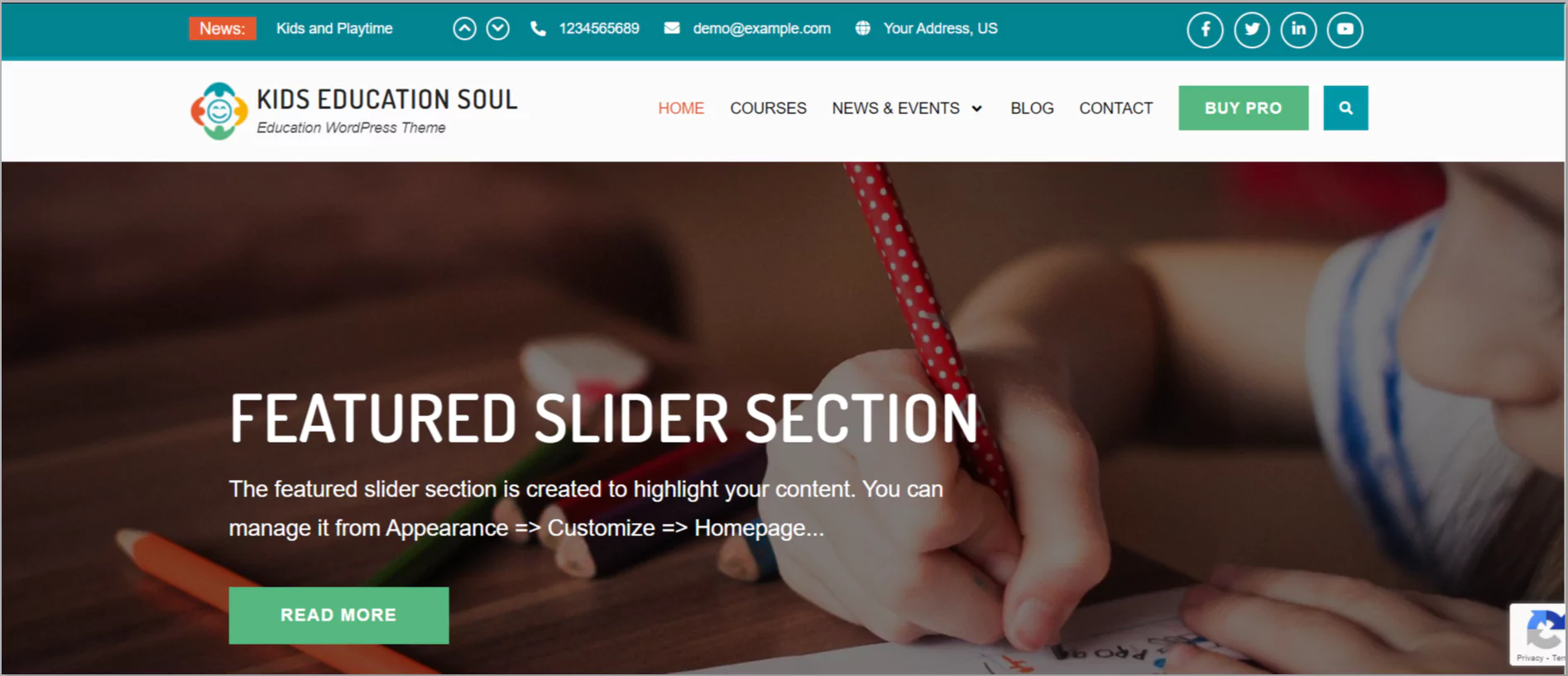 Kids Education Soul Theme