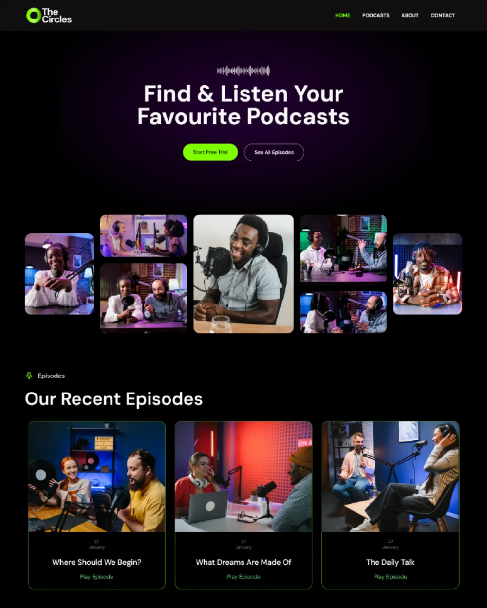 Podcast WordPress Template