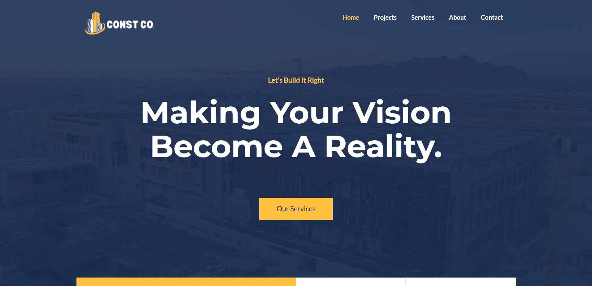 Construction company template