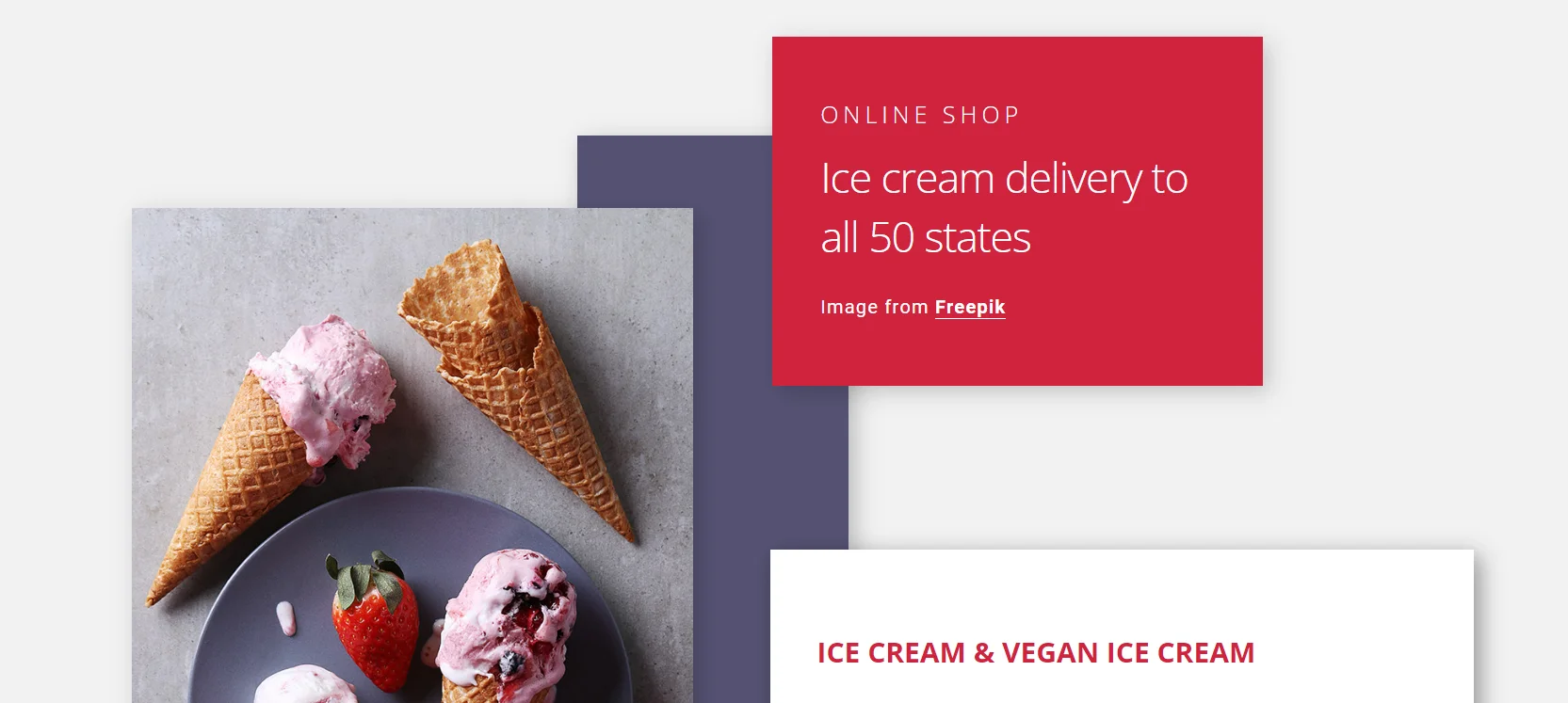 Overlapping layers web design