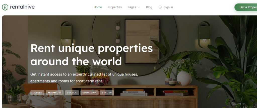 RentalHive Theme