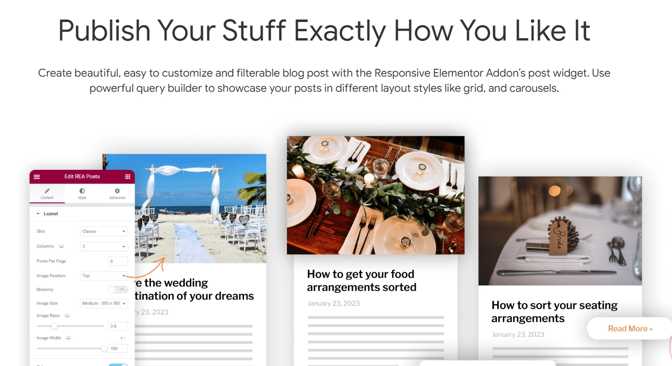 UI and user experience of REA