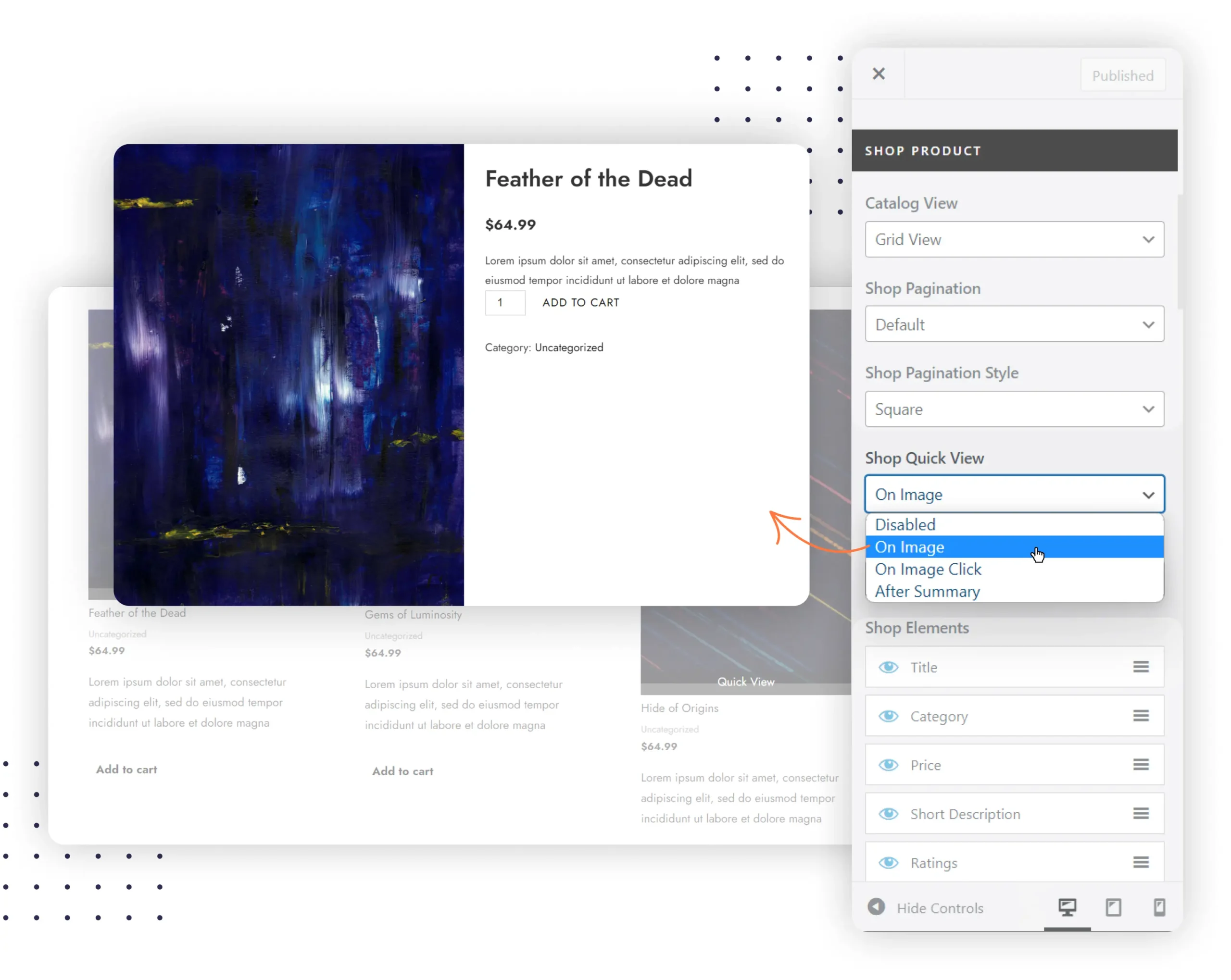 Responsive Pro Woocommerce quick shop view setting