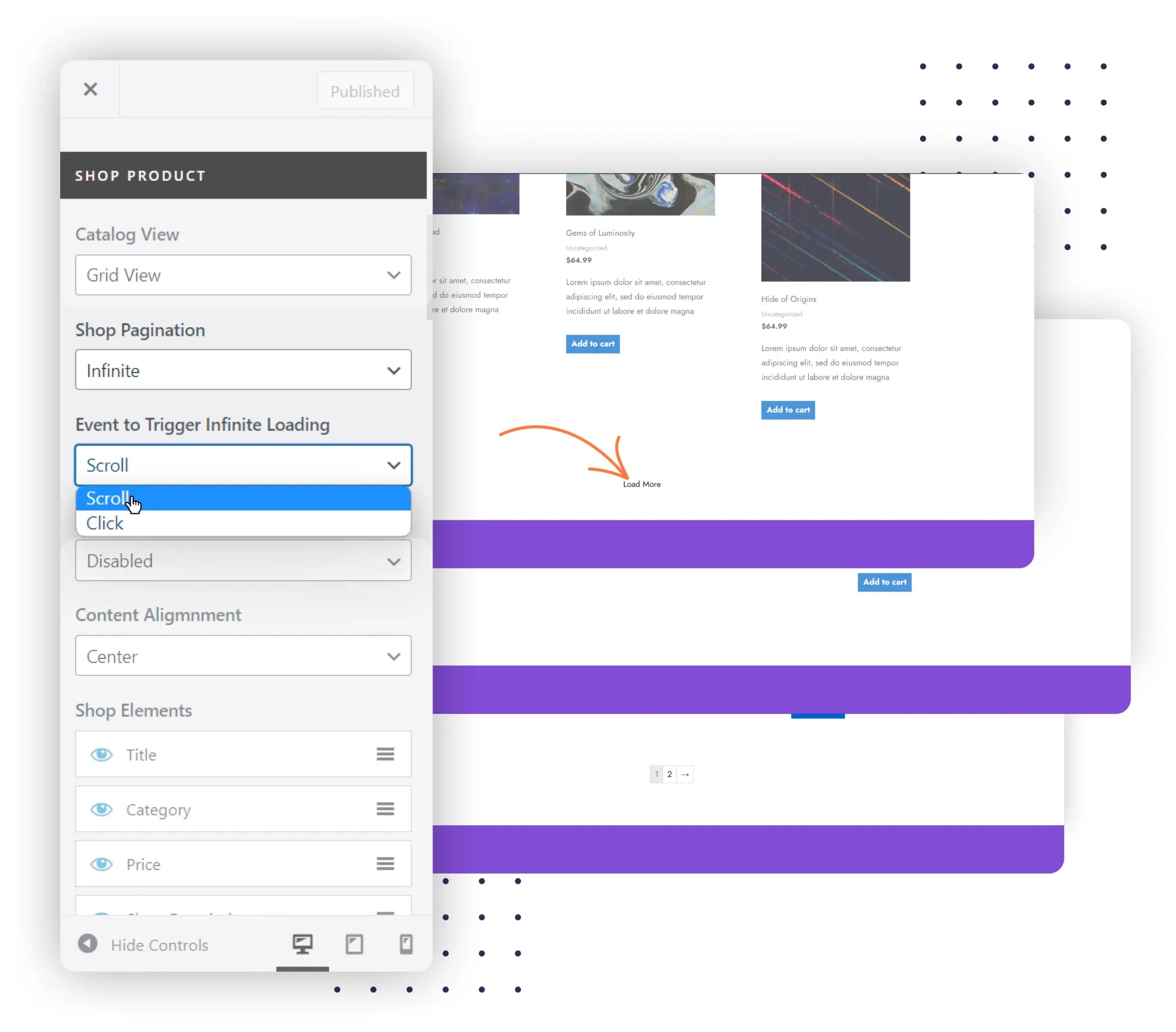 Responsive Pro Woocommerce shop product setting