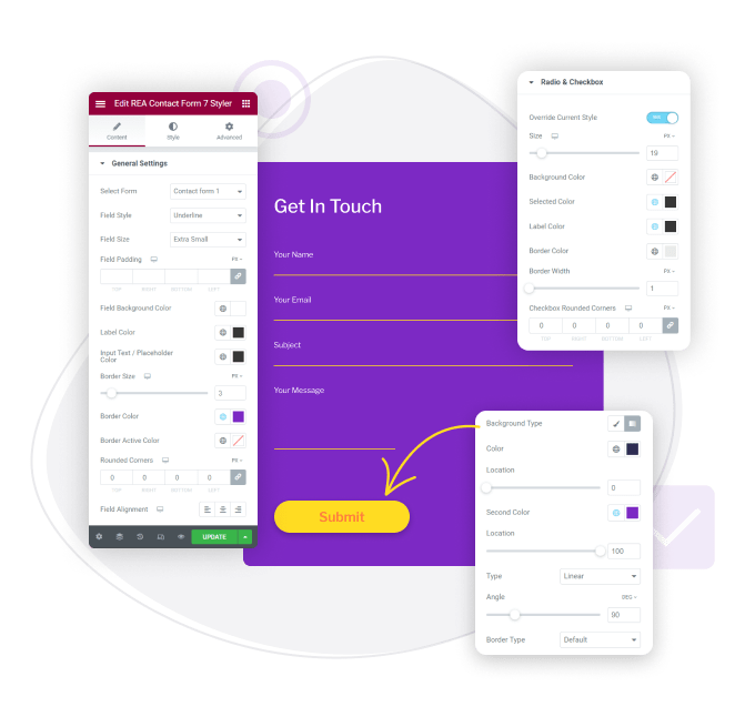 Responsive elementor addons forms styler widgets