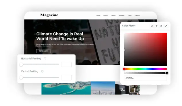Responsive theme content layout