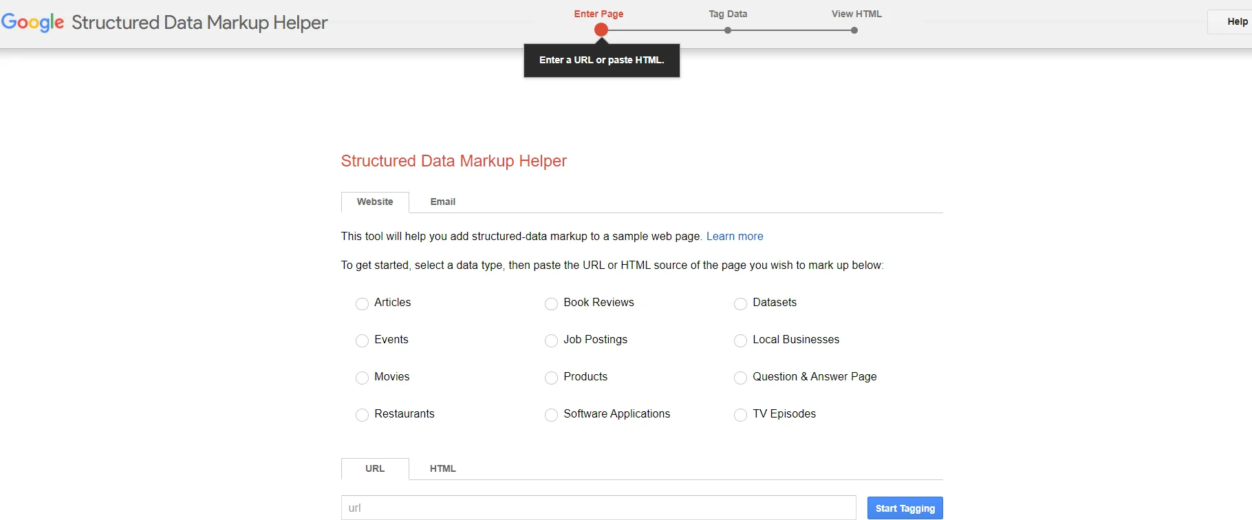 Google  Structured Data Markup Helper Search Engine Optimization Tools 
