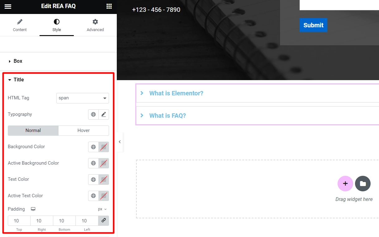 Styling the REA FAQ