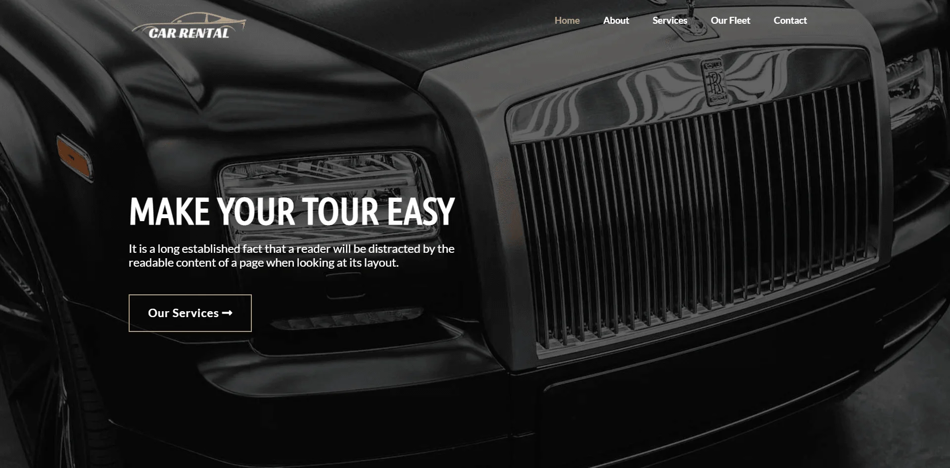 Car rental WordPress theme