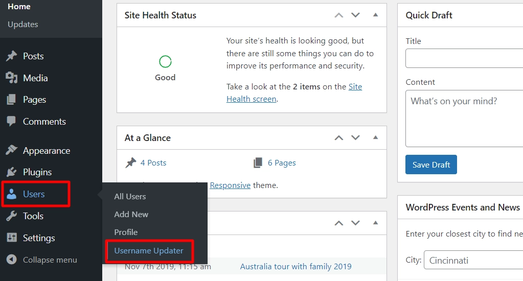 Username Updater