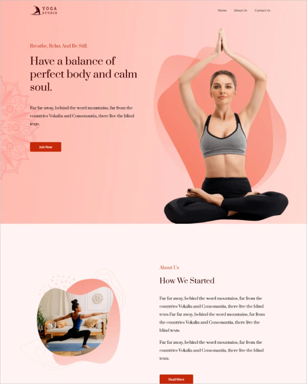 Yoga Studio WordPress Template