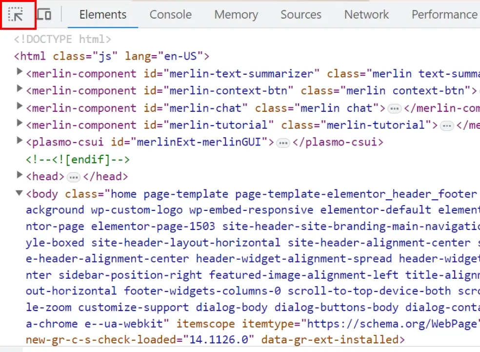 Select an element icon