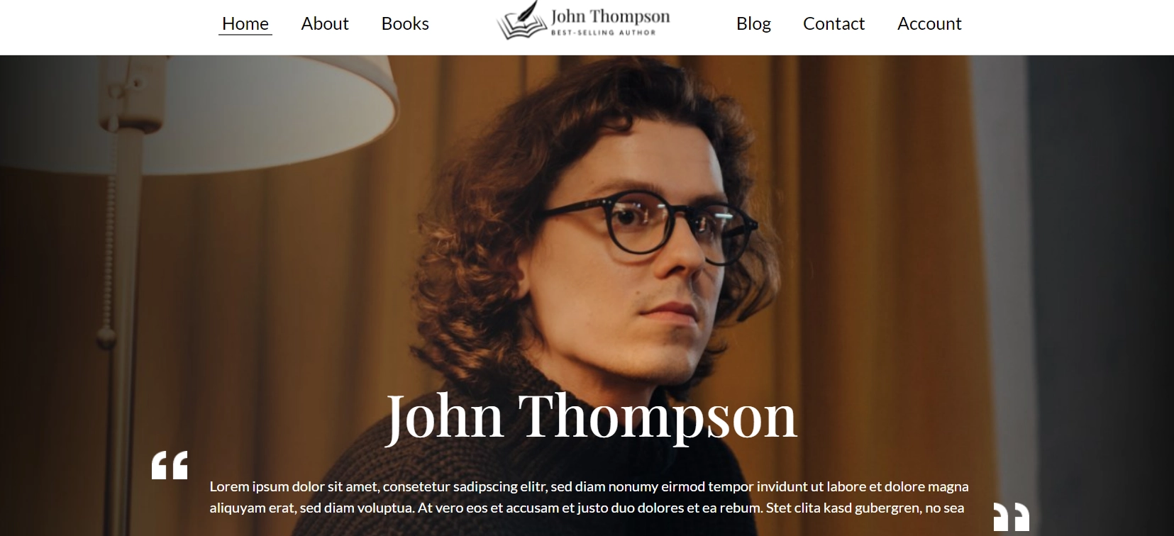 Responsive's Book-Author template