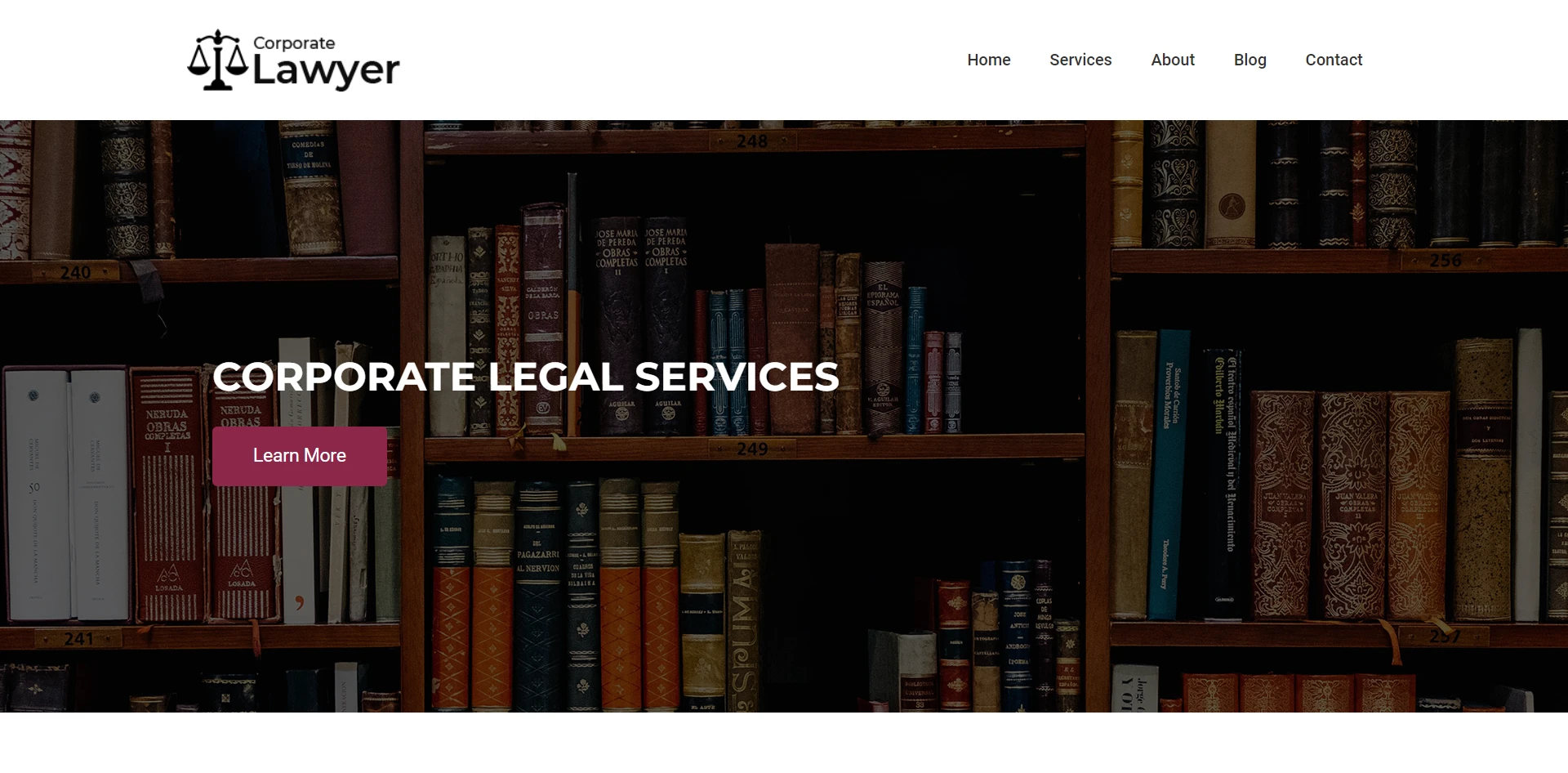Corporate Lawyer Free Elementor template