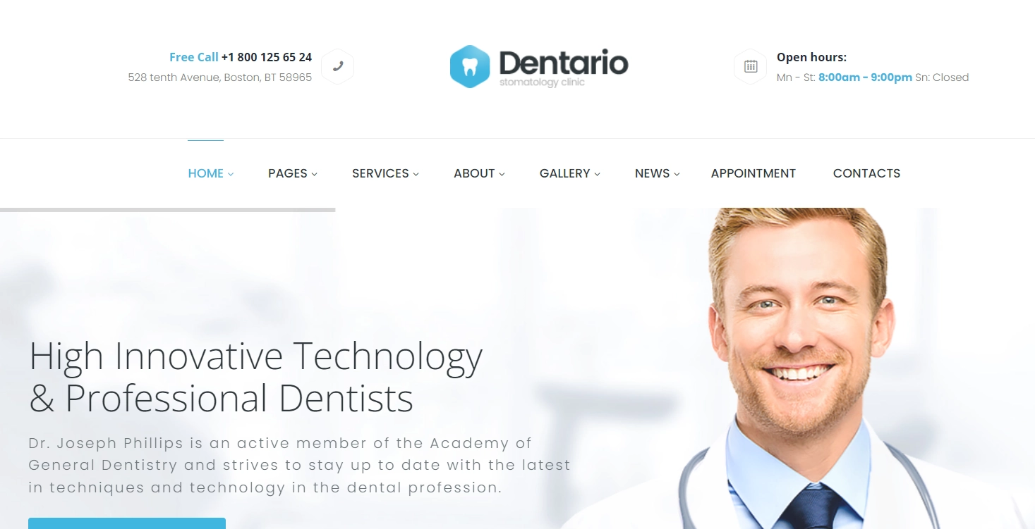 Dentario WordPress Theme