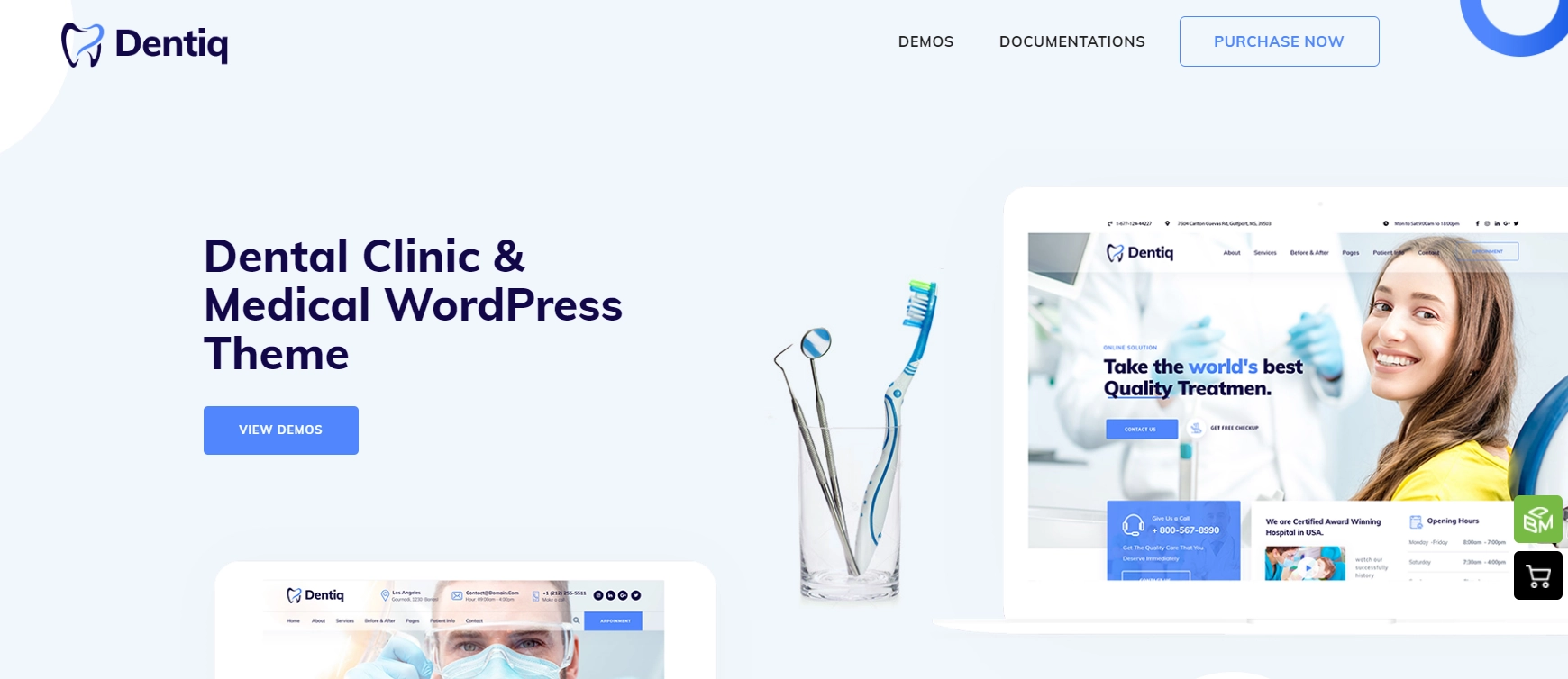 Dentiq WordPrewss Theme