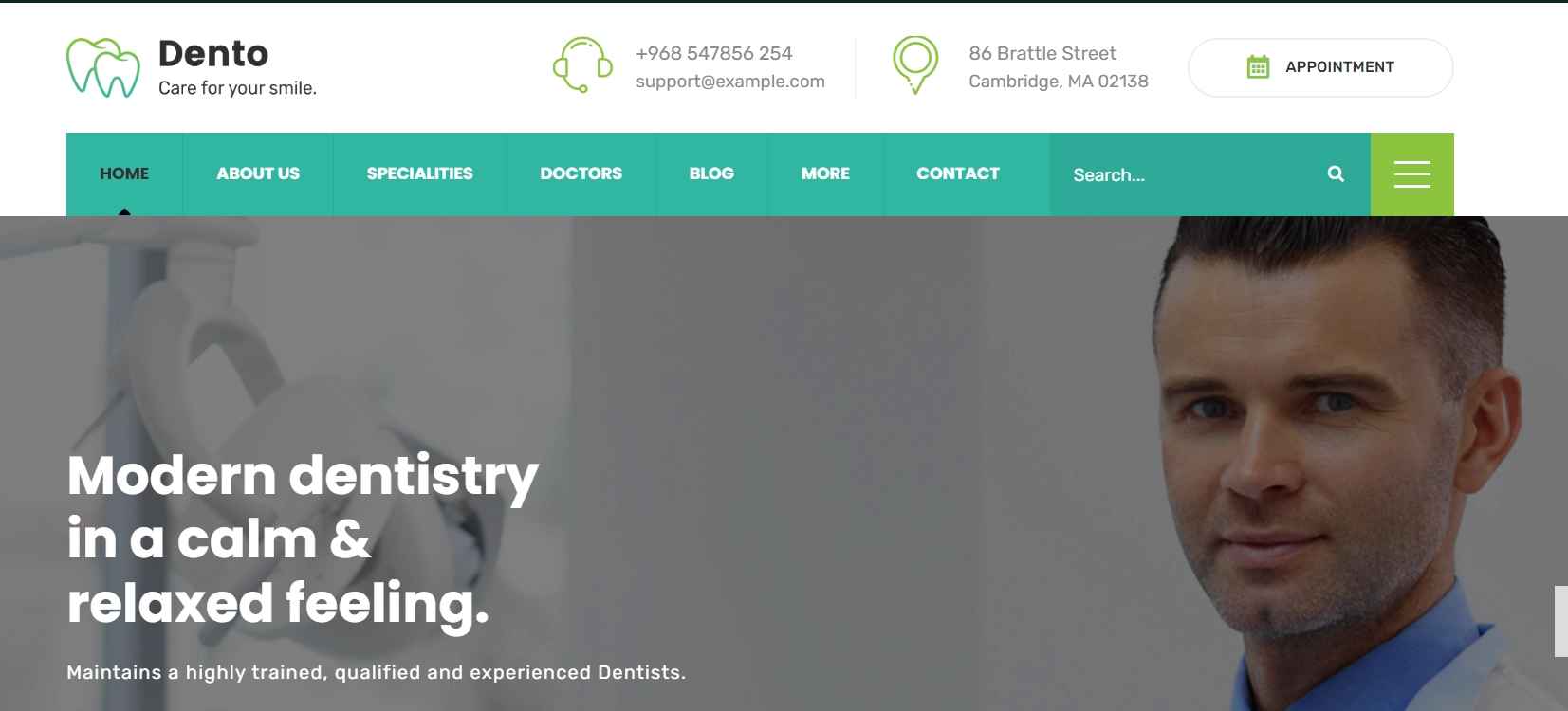 Dento Dental Care WordPress Theme
