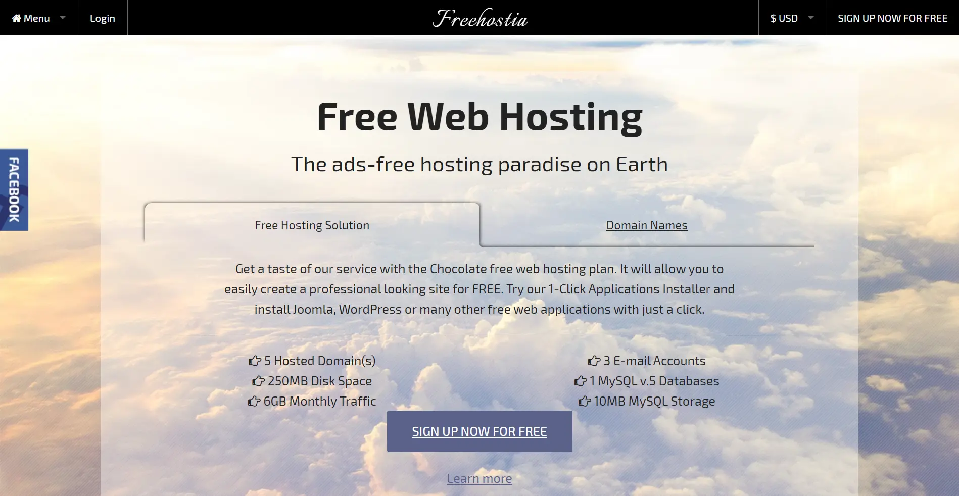Freehostia free hosting provider