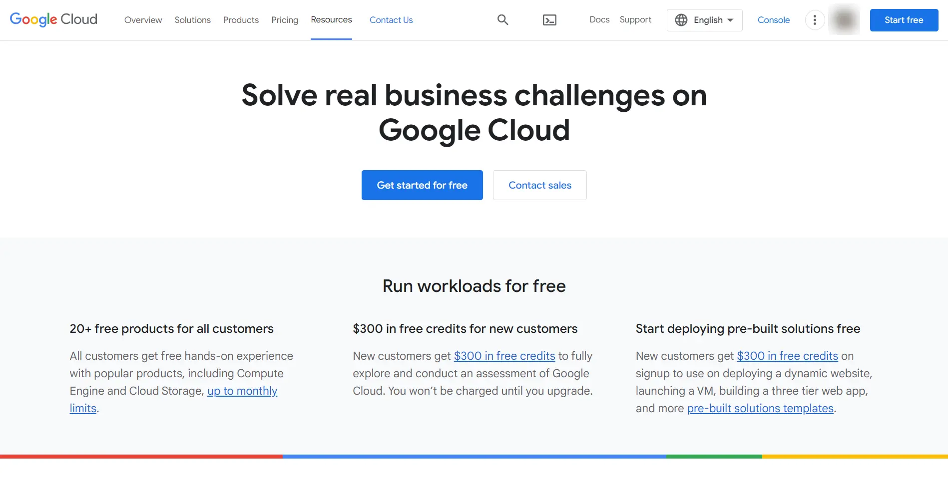 Google cloud Service free website hosting