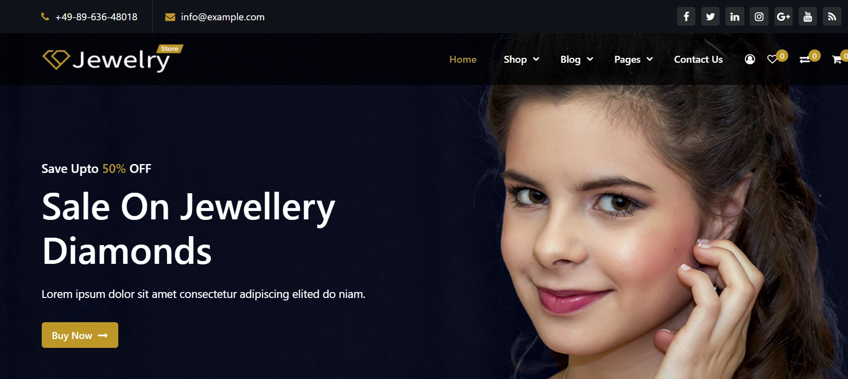 Jewelry store free E-Commerce WordPress themes