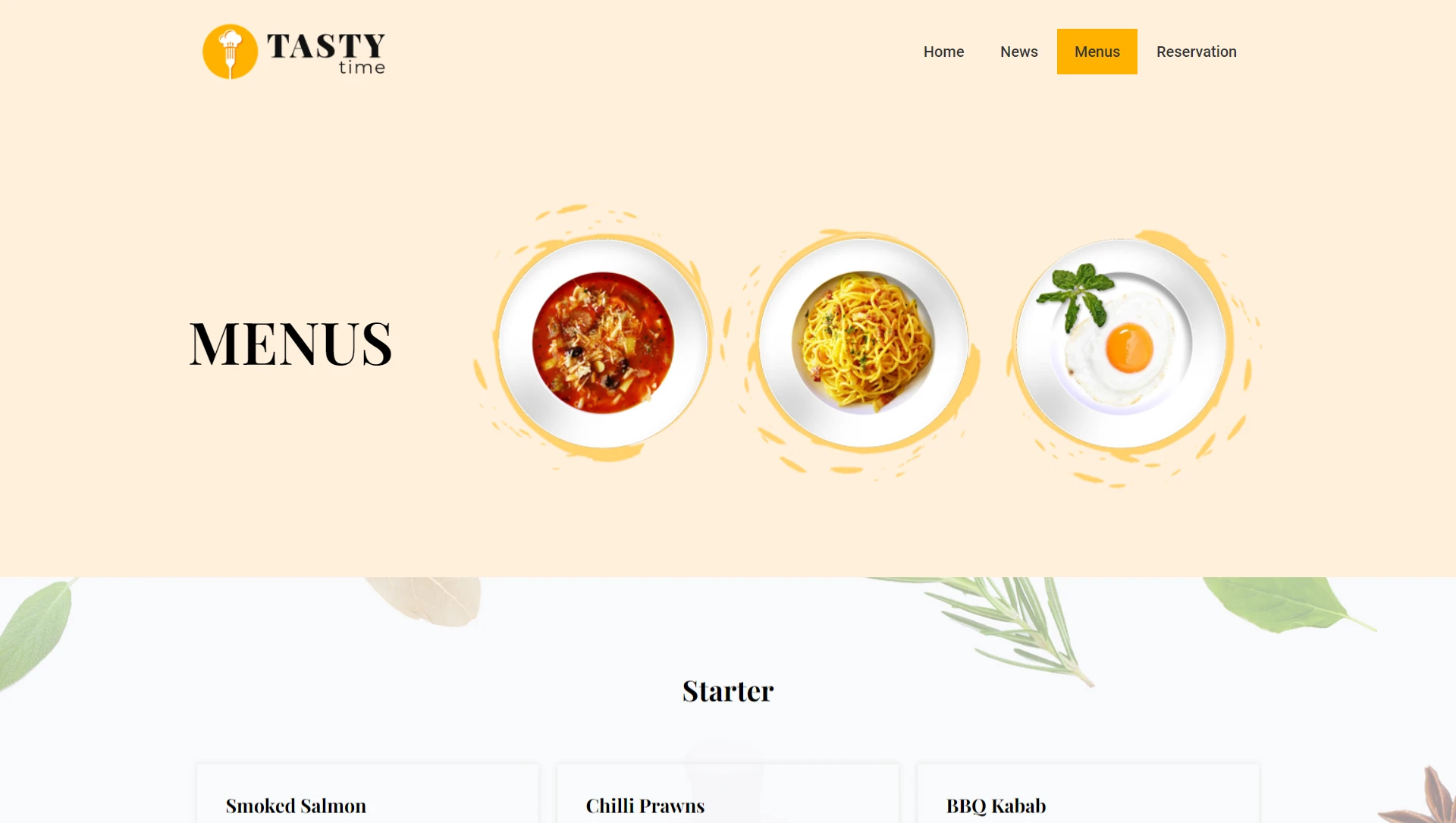 free restaurant template wordpress