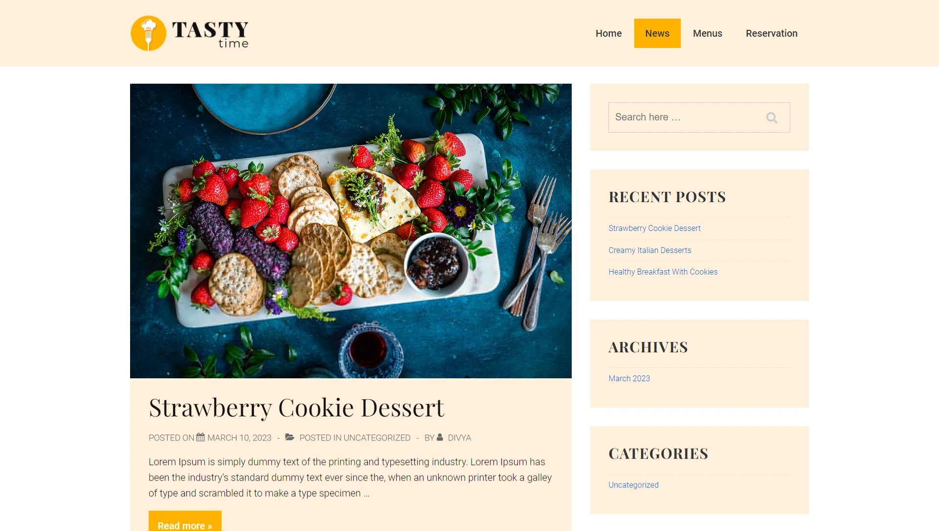 free restaurant template wordpress