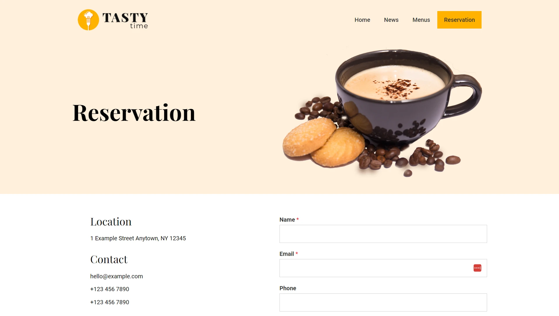 free restaurant template wordpress