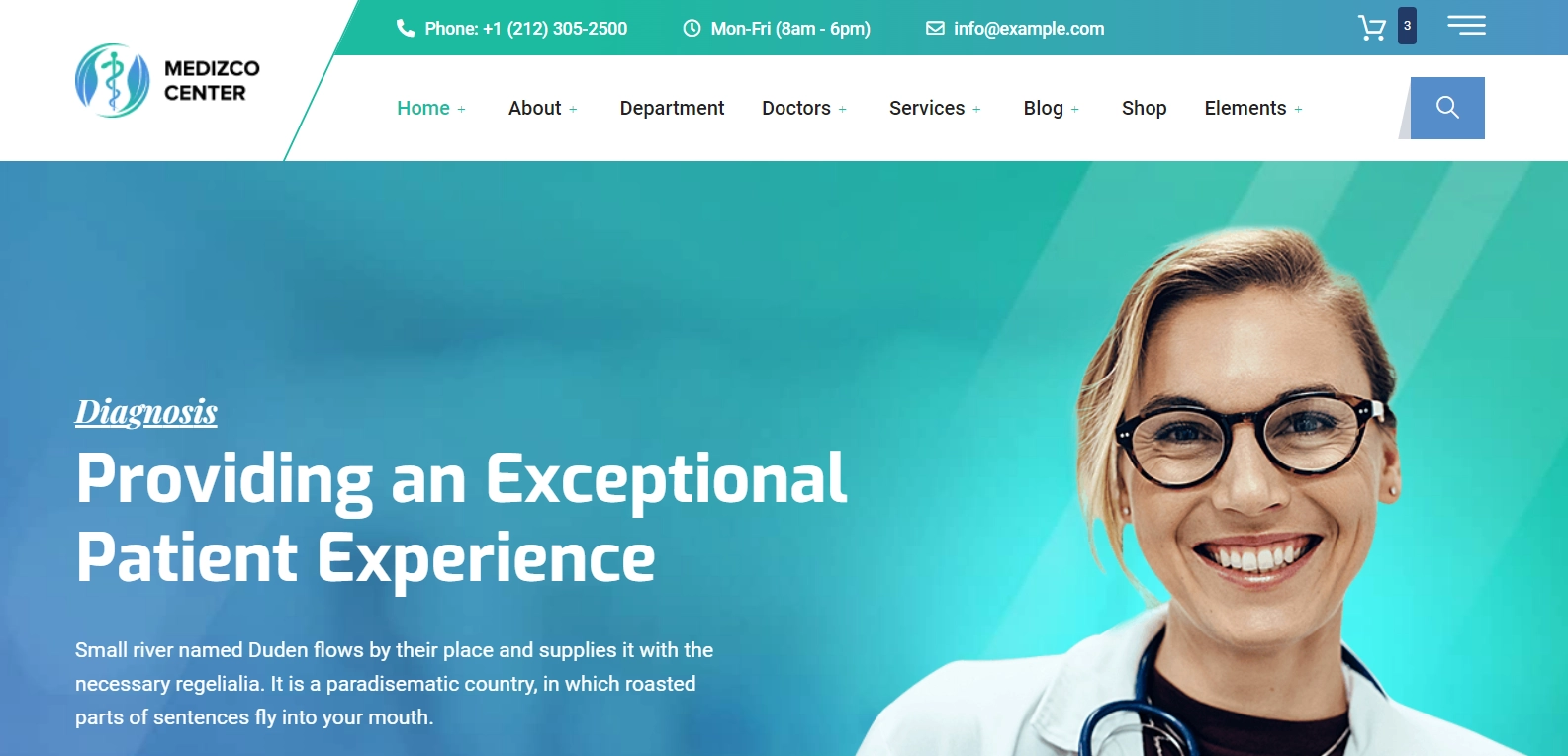 Medizco Center dentist WordPress Themes