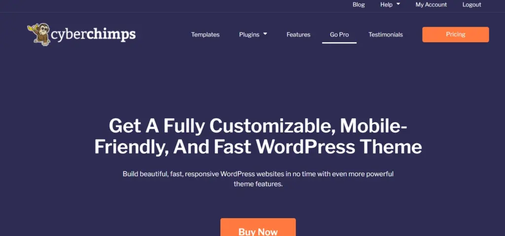 Responsive WordPress theme by Cyberchimps
