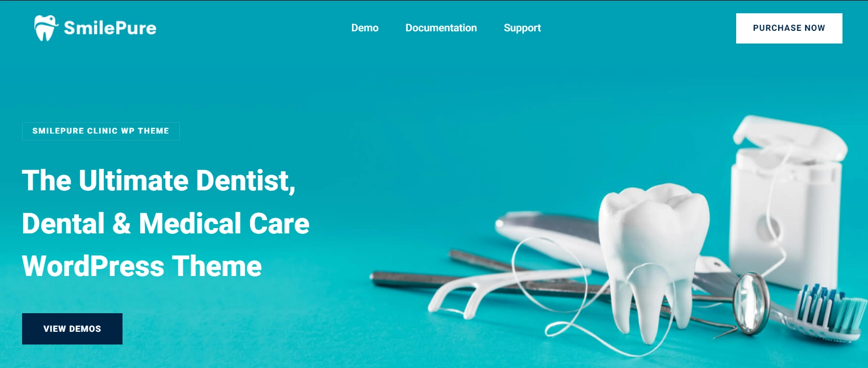 SmilePure dentist WordPress themes